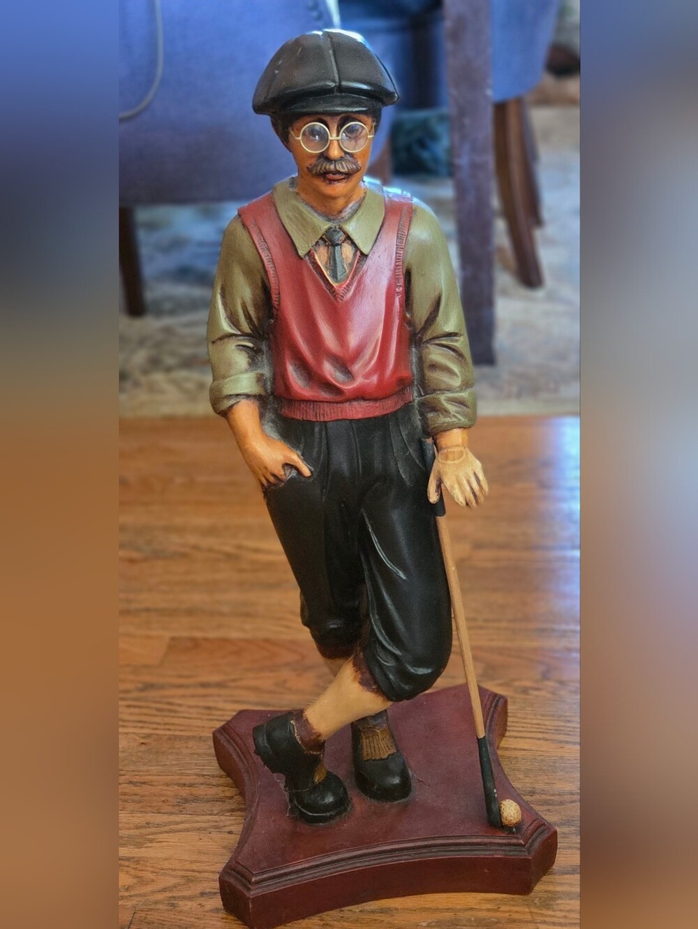 Vintage Gentlemen Golfer 27” Resin Statue Figure Decor- RARE - by Allan Agohob